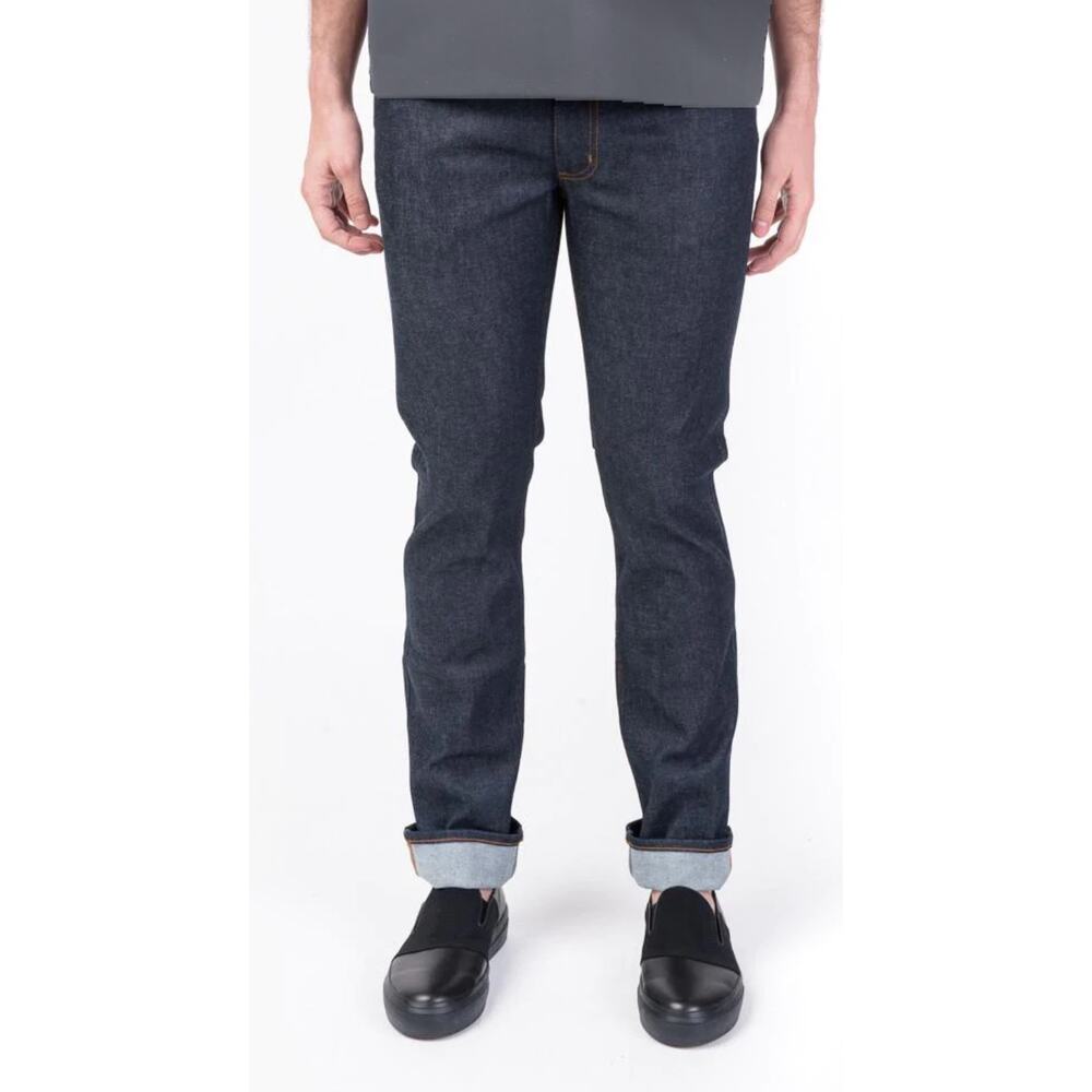 ACNE Studios Jeans Men's Max Stretch Dark Wash Raw Straight Leg Size‎ 29x32